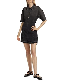 Tint Edge Denim Mini Shirtdress