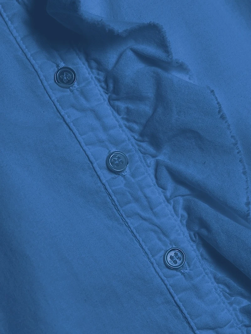 Nicholson Cotton Ruffle-Neck Shirt