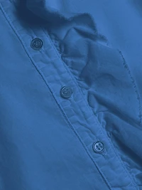 Nicholson Cotton Ruffle-Neck Shirt