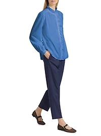 Nicholson Cotton Ruffle-Neck Shirt