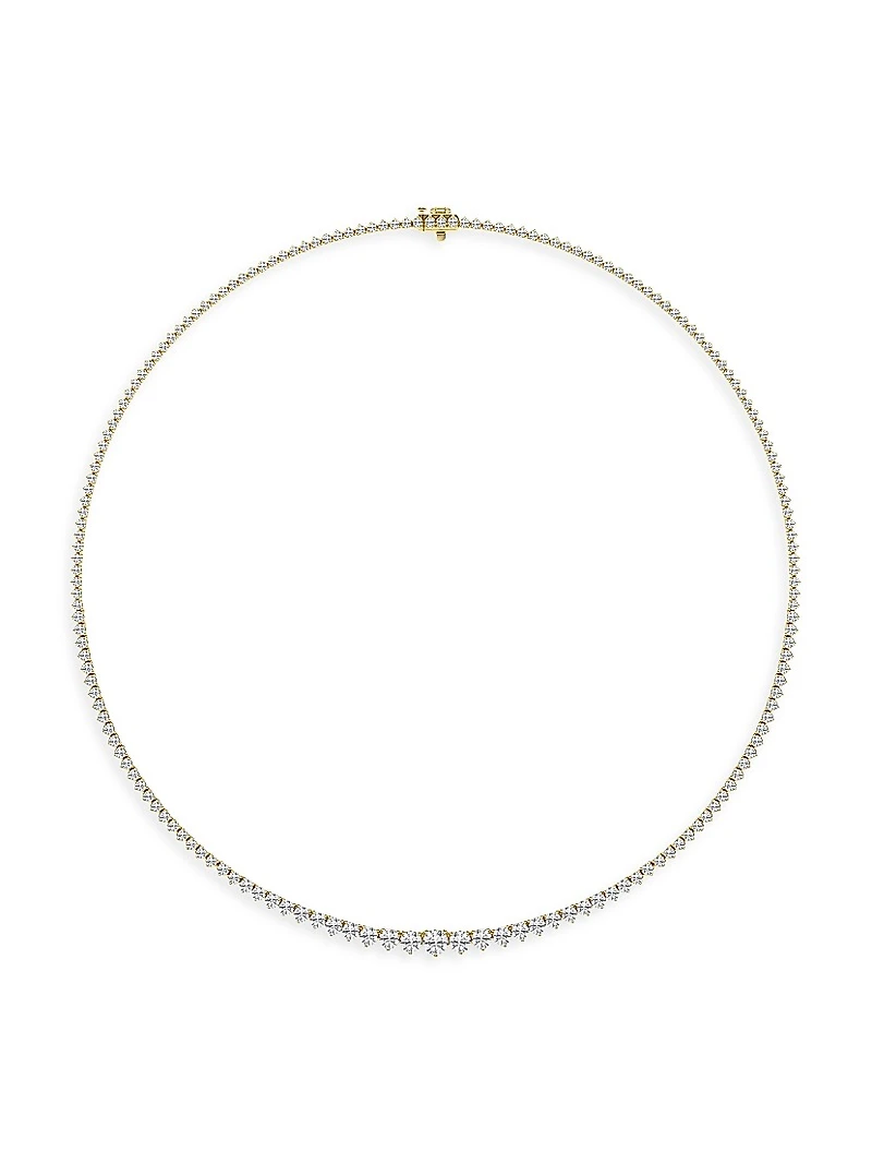 14K Yellow Gold & Natural Diamond Riviera Necklace/5.00-15.00 TCW