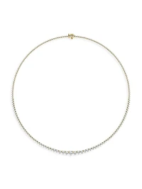 14K Yellow Gold & Natural Diamond Riviera Necklace/5.00-15.00 TCW