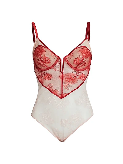 Bouquet Lace Heart Bodysuit