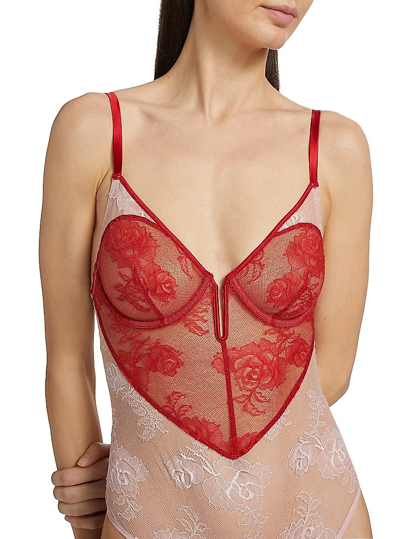 Bouquet Lace Heart Bodysuit
