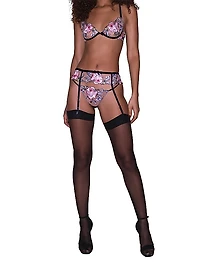 Fidelia Floral Embroidered Silk-Tulle Demi Bra