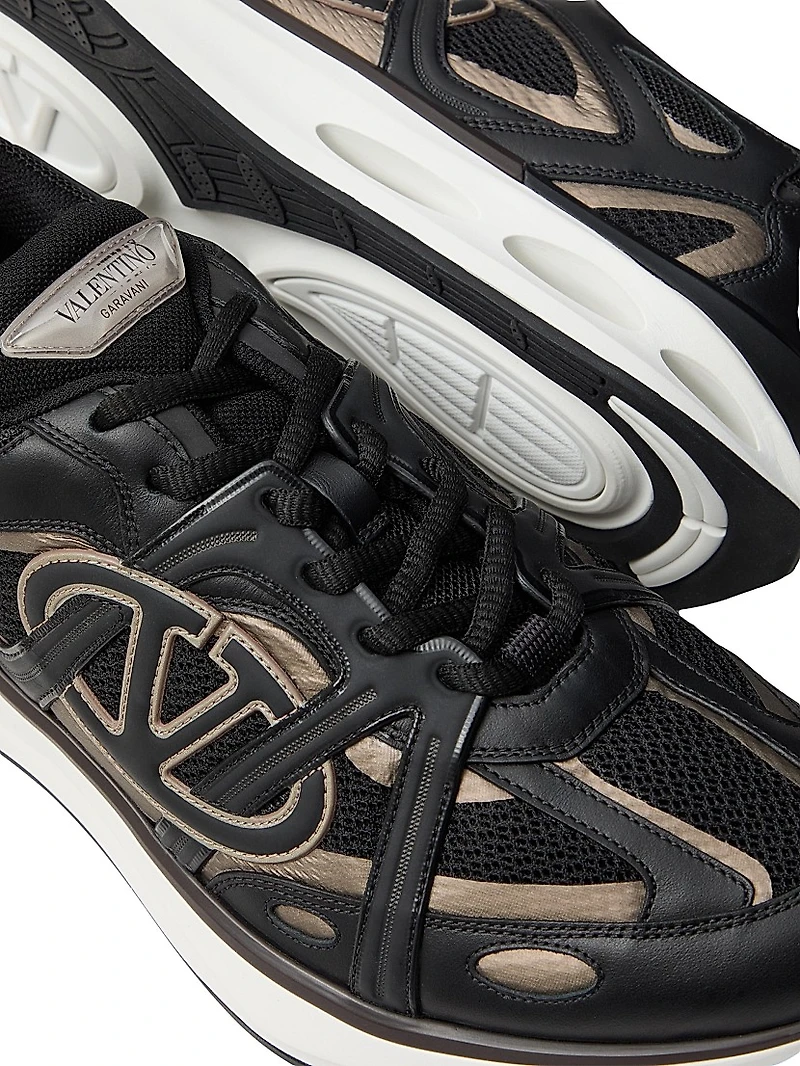 VLogo Easyjog Low-Top Sneaker Calfskin and Fabric