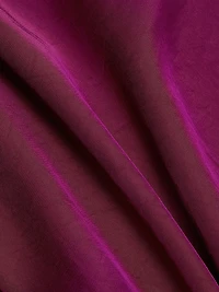 Satin Belted Cowlneck Midi-Dress