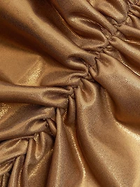 Coated Jersey Ruched Maxi Skirt