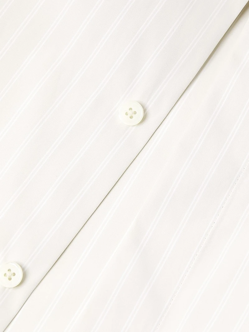 Striped Cotton Button-Front Short-Sleeve Shirt