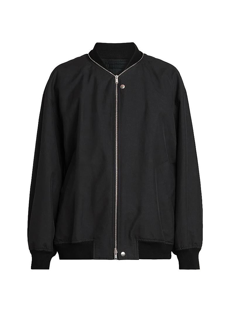 Cotton Zip-Up Blouson Jacket