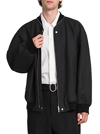 Cotton Zip-Up Blouson Jacket