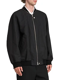 Cotton Zip-Up Blouson Jacket