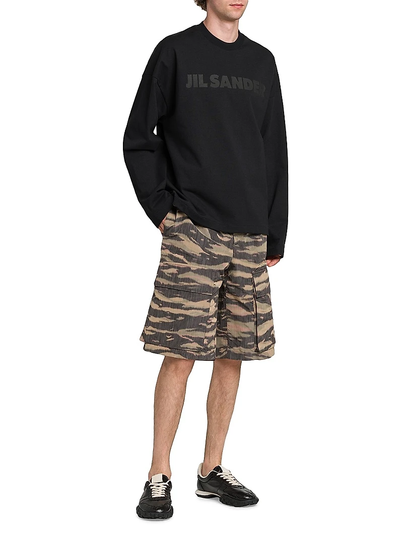 Camouflage Belted Shorts