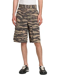 Camouflage Belted Shorts
