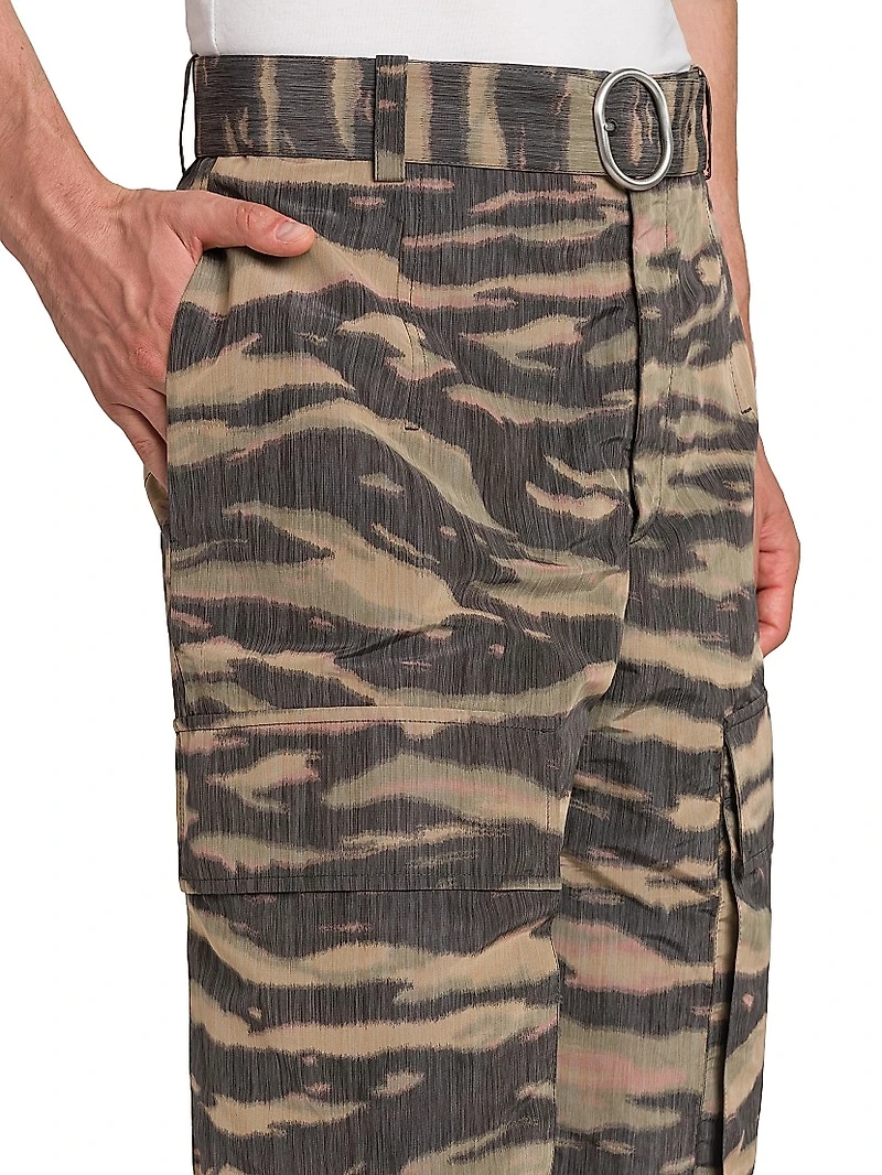 Camouflage Belted Shorts