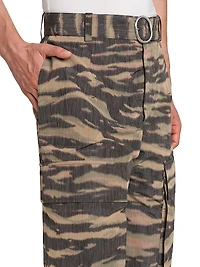 Camouflage Belted Shorts