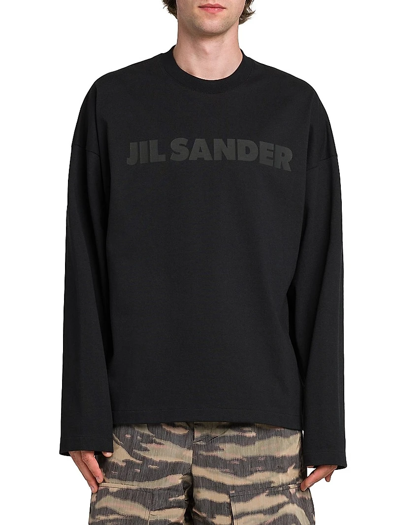 Logo Cotton Long-Sleeve Shirt