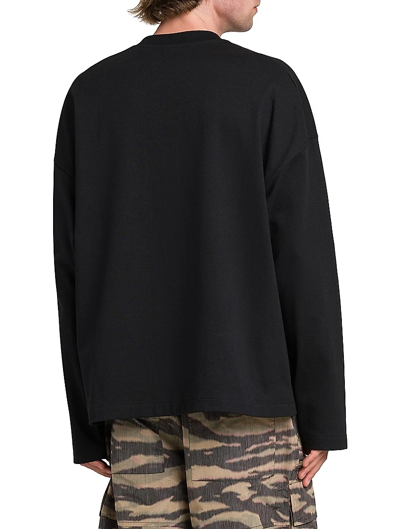 Logo Cotton Long-Sleeve Shirt