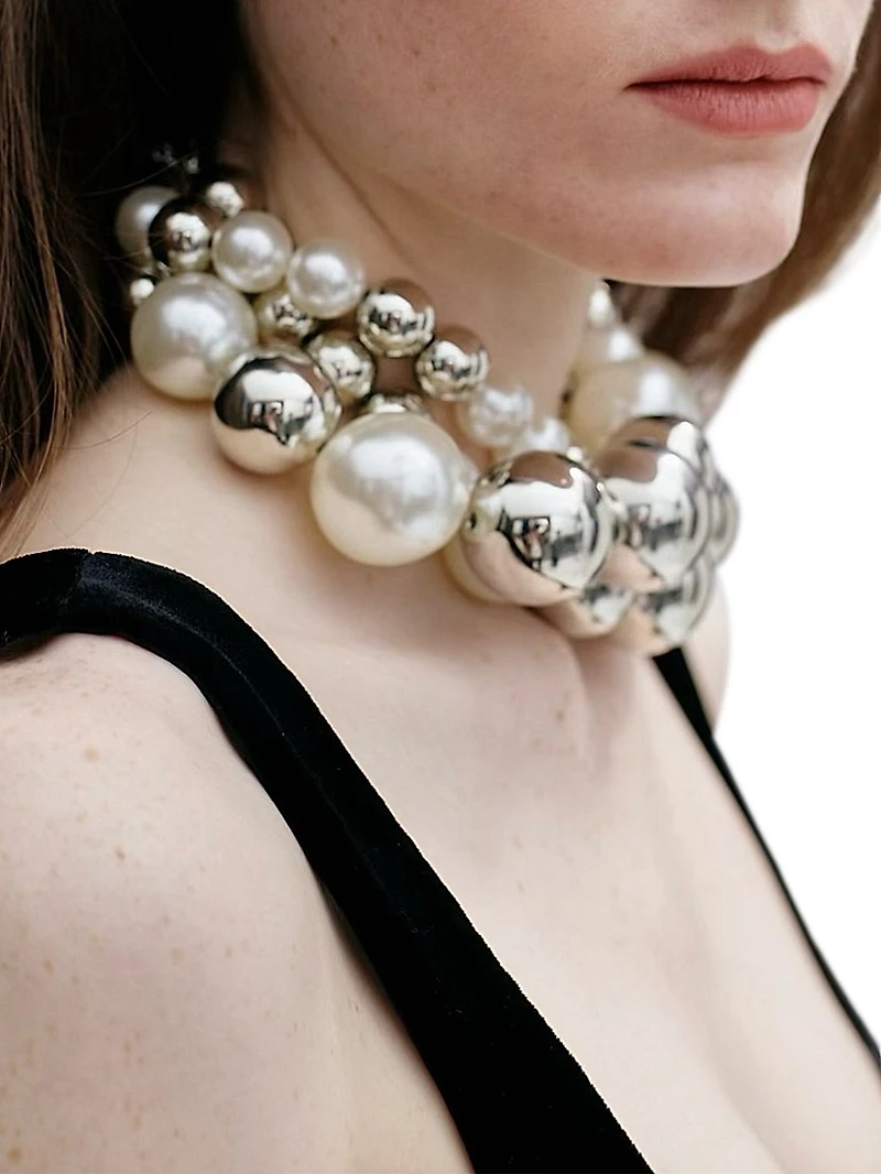 Pan Silk Colorblocked Gown