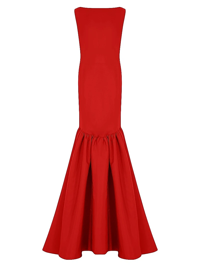 Demi Silk Mermaid-Hem Gown