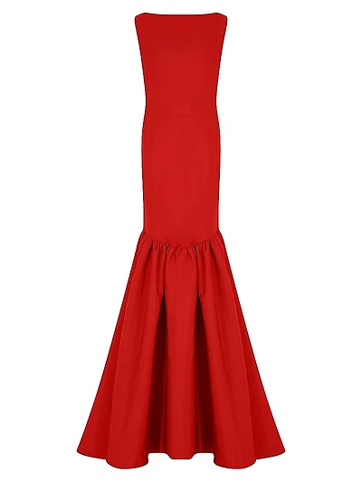 Demi Silk Mermaid-Hem Gown