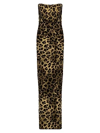 Ambra Leopard Corset Maxi Dress