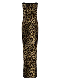 Ambra Leopard Corset Maxi Dress