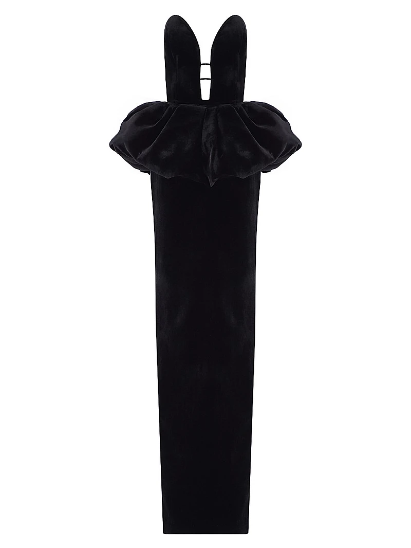 Lia Velvet Peplum Dress