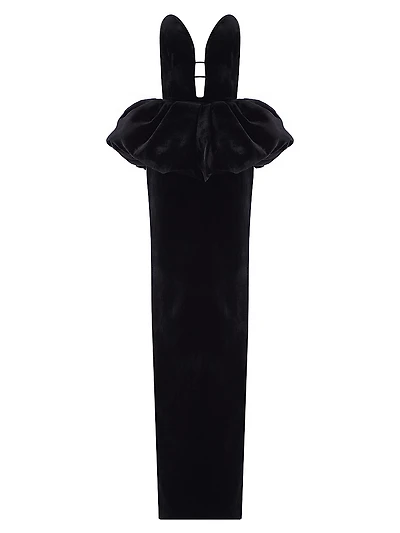 Lia Velvet Peplum Dress