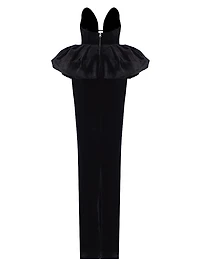 Lia Velvet Peplum Dress