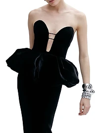 Lia Velvet Peplum Dress