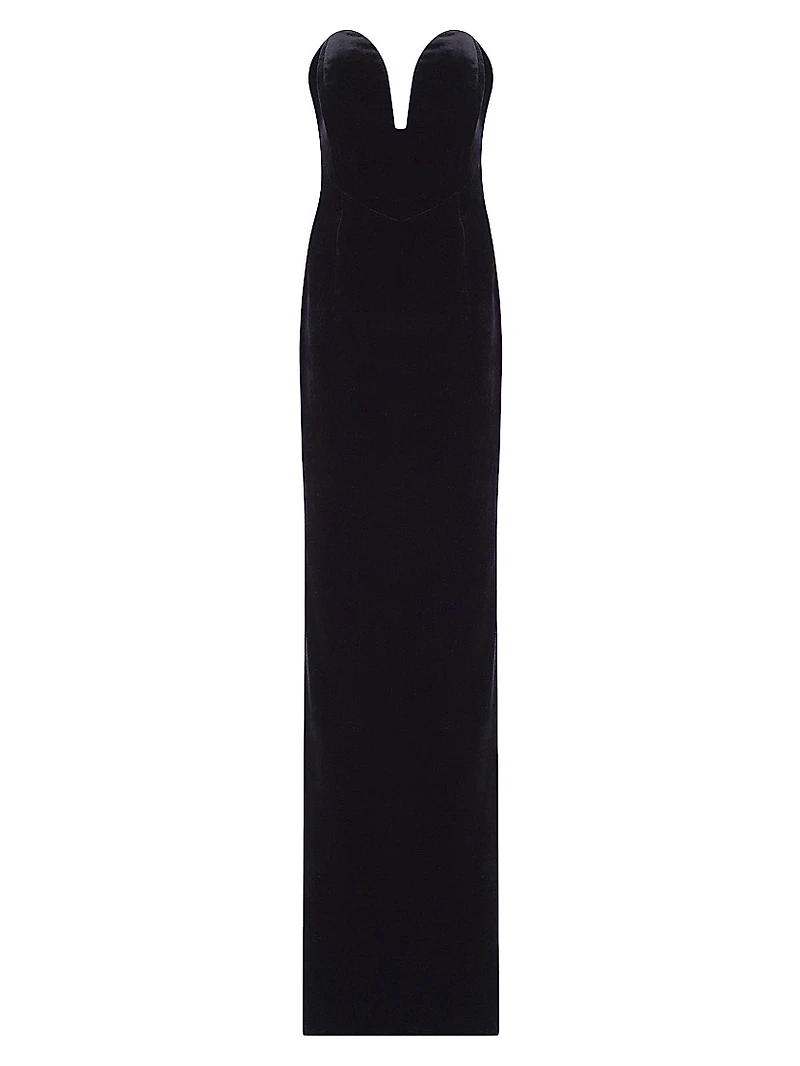 Viv Silk Strapless Bow Gown