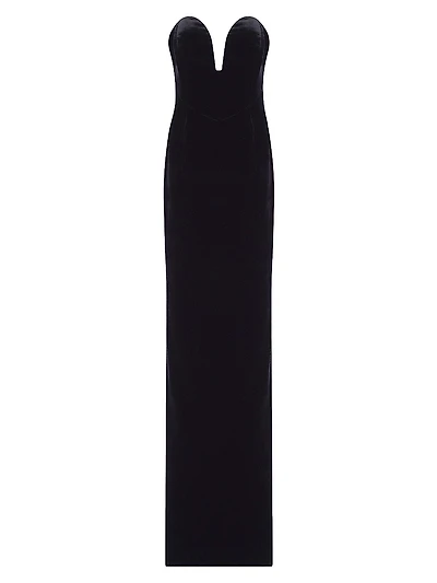Viv Silk Strapless Bow Gown