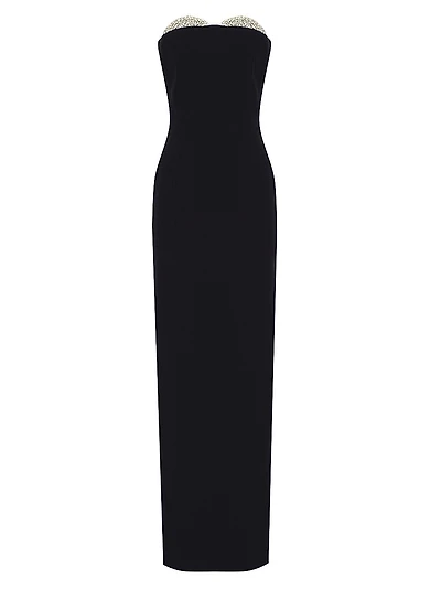 Noélie Strapless Silk Gown
