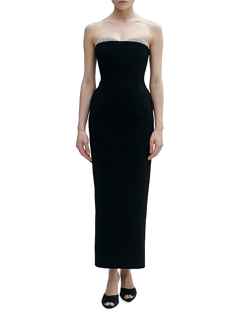 Noélie Strapless Silk Gown