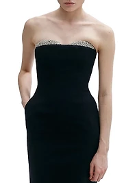 Noélie Strapless Silk Gown