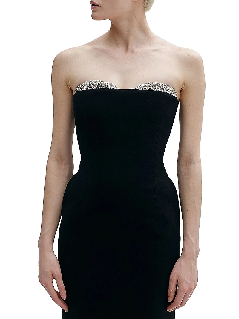 Noélie Strapless Silk Gown