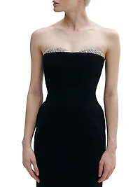 Noélie Strapless Silk Gown