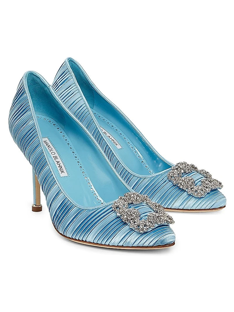Hangisi 90MM Embellished Satin Pumps