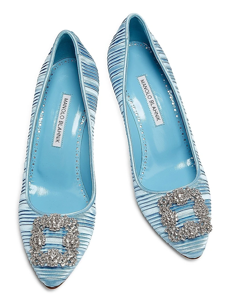 Hangisi 90MM Embellished Satin Pumps