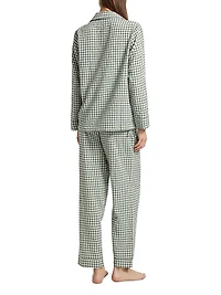 Seersucker Gingham Full-Length Pajamas