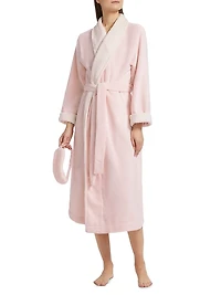 Plush Sherpa Robe & Sleep Mask Set