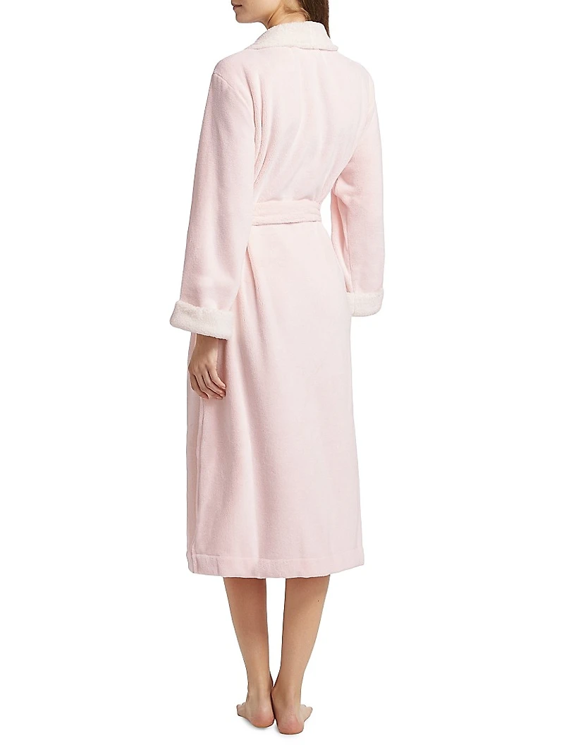 Plush Sherpa Robe & Sleep Mask Set