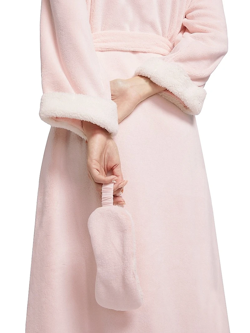 Plush Sherpa Robe & Sleep Mask Set