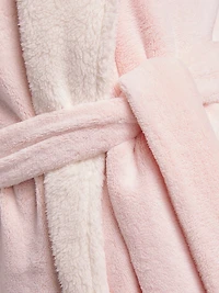 Plush Sherpa Robe & Sleep Mask Set