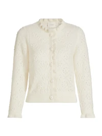 Claudie Alpaca-Blend Crewneck Cardigan