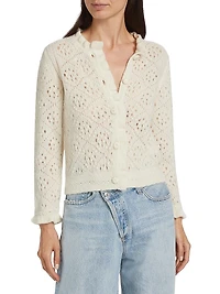 Claudie Alpaca-Blend Crewneck Cardigan