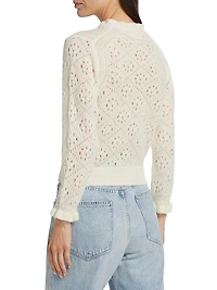 Claudie Alpaca-Blend Crewneck Cardigan