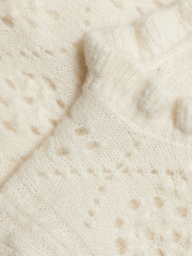 Claudie Alpaca-Blend Crewneck Cardigan