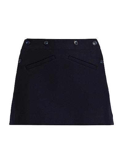 Raina Wool-Blend Miniskirt